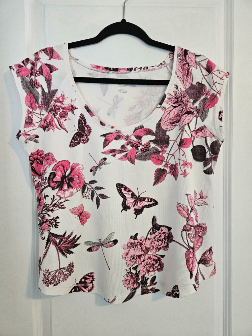 Talbots Petites Floral Butterfly Top – Size XL